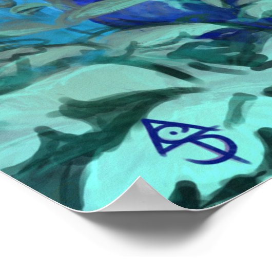 Make a wish with Magicfox- fantasy art Poster (Hoek)