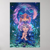 Make a wish with Magicfox - fantasy art Poster (Voorkant)