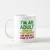 Make Adult Stop Funny Mug Koffiemok (Links)