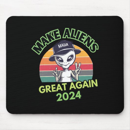Make Aliens Great Again Grappige Mega Trump UFO 20 Muismat (Voorkant)