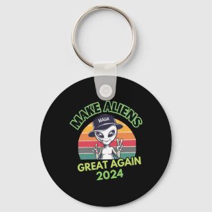Make Aliens Great Again Grappige Mega Trump UFO 20 Sleutelhanger