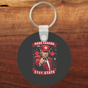Make America 51e Staat Canadees-Amerikaans Sleutelhanger