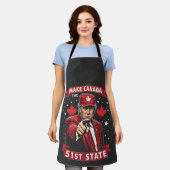 Make America 51e Staat Canadese Amerikaan Schort (Gedragen)