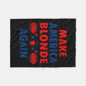 Make America Blonde Again Trump 2025 Grappig Sarca Fleece Deken (Voorkant (Horizontaal))