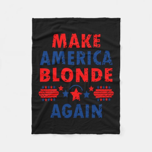 Make America Blonde Again Trump 2025 Grappig Sarca Fleece Deken (Voorkant)