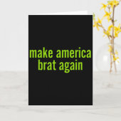 Make America Brat Again Kamala 2024 Trump Parodie  Kaart (Gele Bloem)