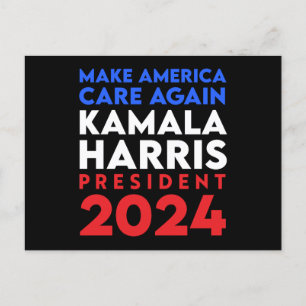 Make America Care Again Harris President 2024 Briefkaart