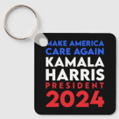 Make America Care Again Harris President 2024 Sleutelhanger (Voorkant)