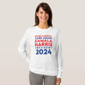 Make America Care Again Harris President 2024 T-shirt (Voorkant volledig)