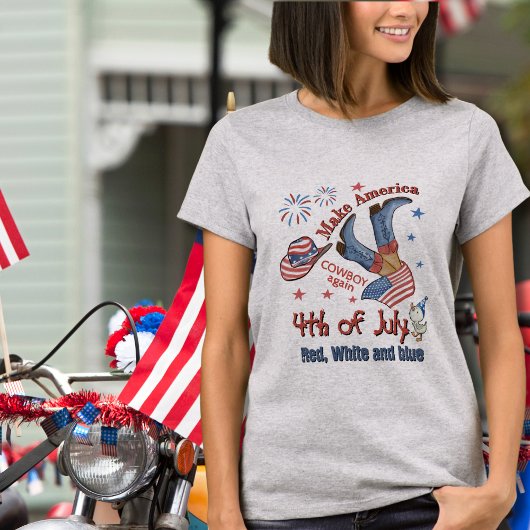 Make America Cowboy opnieuw 4 juli T-shirt