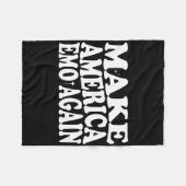 Make America Emo Again Funny Goth Ons Zeggen Fleece Deken (Voorkant (Horizontaal))