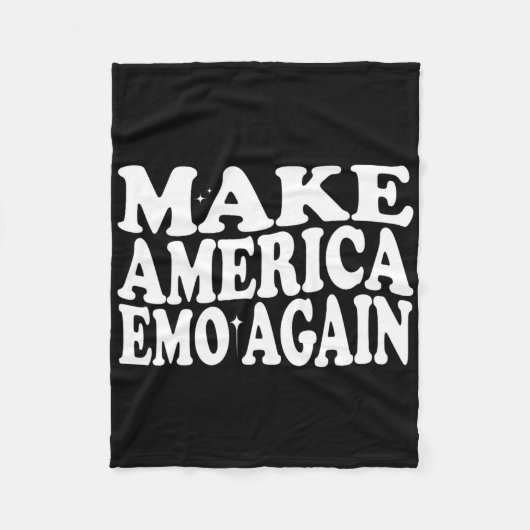 Make America Emo Again Funny Goth Ons Zeggen Fleece Deken (Voorkant)