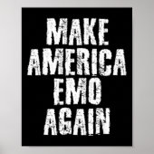 Make America Emo Again Grappig Goth Geschenk Idee Poster (Voorkant)