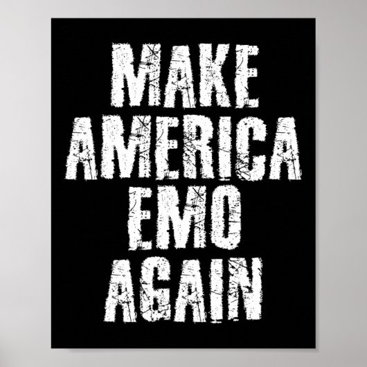 Make America Emo Again Grappig Goth Geschenk Idee Poster (Voorkant)