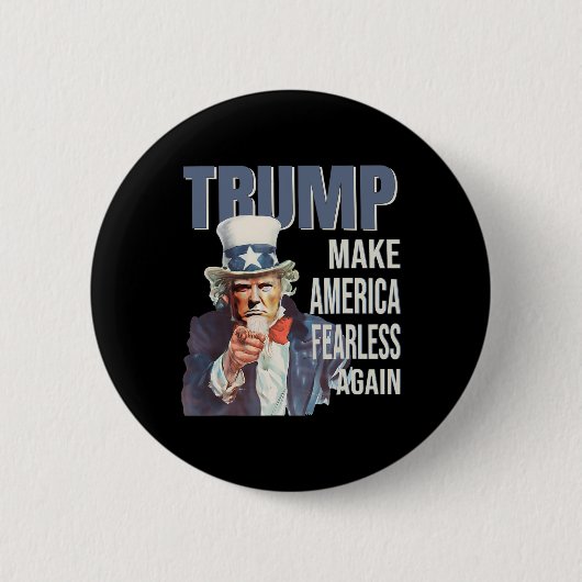 Make America Fearless Again Pro Trump Republikein Ronde Button 5,7 Cm (Voorkant)