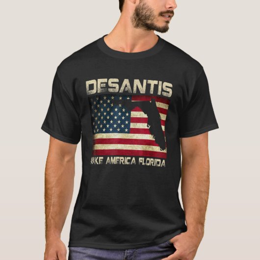 Make America Florida, DeSantis 2024 Election Vinta T-shirt (Voorkant)