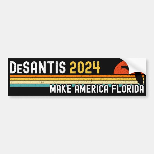 Make America Florida Ron DeSantis 2024 Bumpersticker (Voorkant)