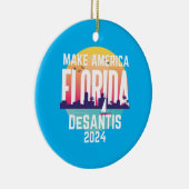 Make America Florida Ron Desantis 2024 Keramisch Ornament (Rechts)