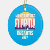 Make America Florida Ron Desantis 2024 Keramisch Ornament (Links)