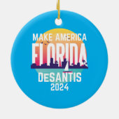 Make America Florida Ron Desantis 2024 Keramisch Ornament (Achterkant)