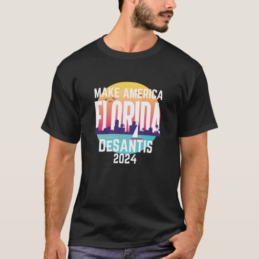 Make America Florida Ron Desantis 2024 T-shirt (Voorkant)