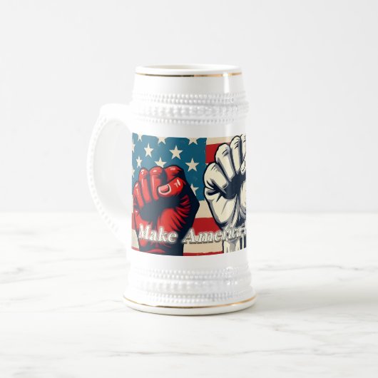 Make America Free Again Kunstwerk Bierpul (Voorkant links)