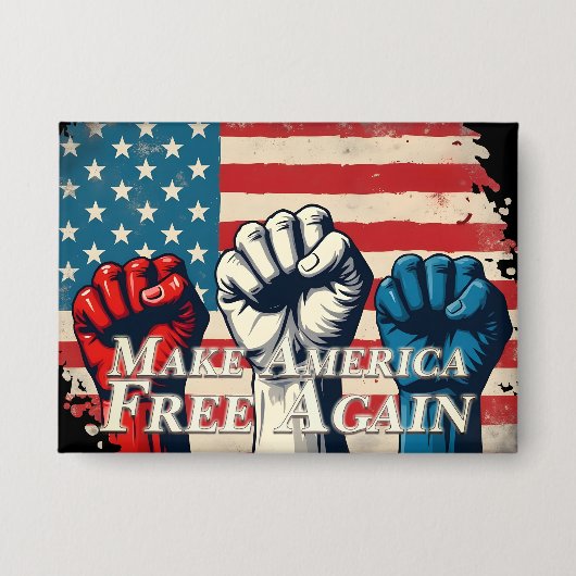 Make America Free Again Kunstwerk Button (Voorkant)