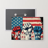 Make America Free Again Kunstwerk Button (Voorkant / Achterkant)