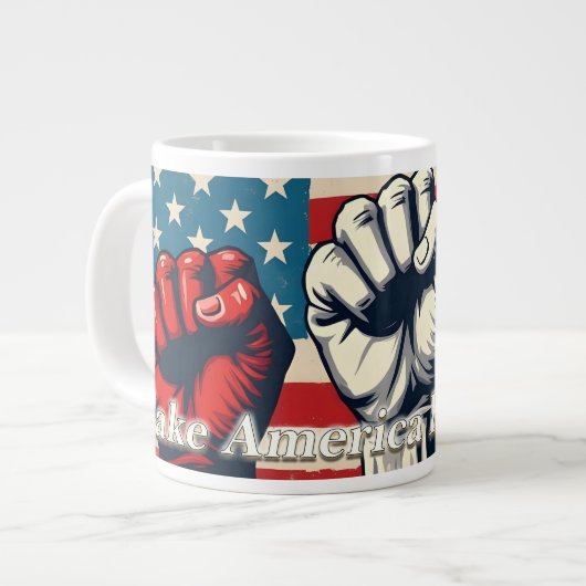 Make America Free Again Kunstwerk Grote Koffiekop (Links)