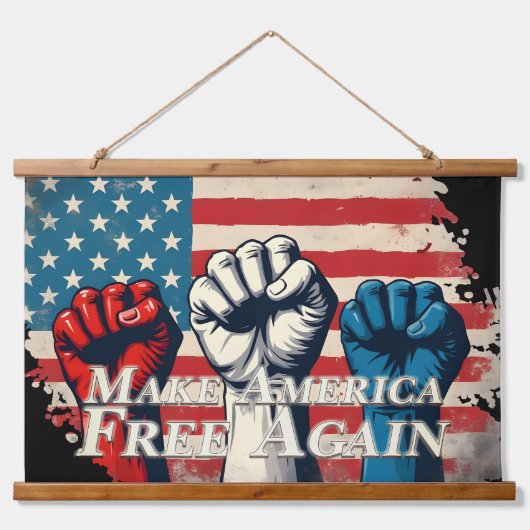 Make America Free Again Kunstwerk Hangend Wandkleed (Voorkant)