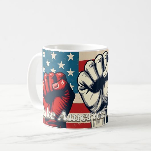 Make America Free Again Kunstwerk Koffiemok (Voorkant links)