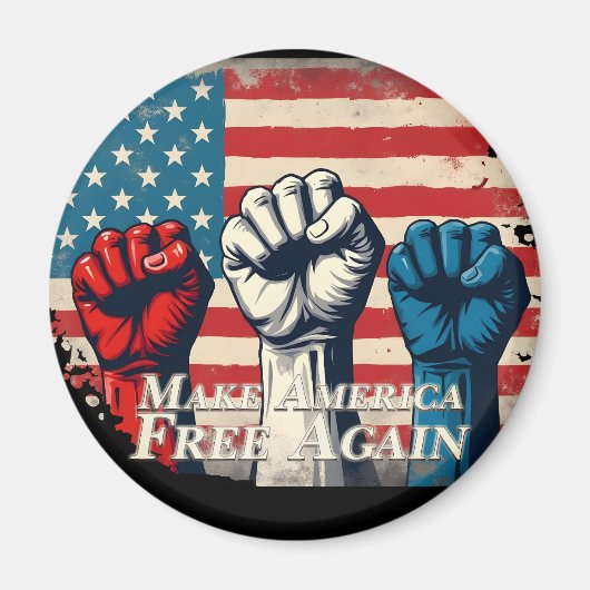 Make America Free Again Kunstwerk Magneet (Voorkant)