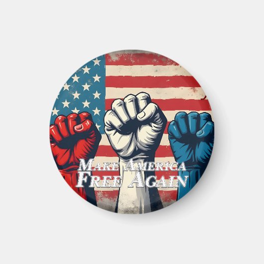 Make America Free Again Kunstwerk Magneet (Voorkant)