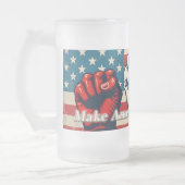 Make America Free Again Kunstwerk Matglas Bierpul (Links)