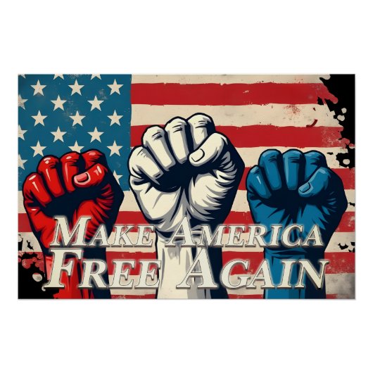 Make America Free Again Kunstwerk Perfect Poster (Voorkant)