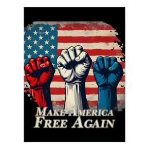 Make America Free Again Kunstwerk Perfect Poster