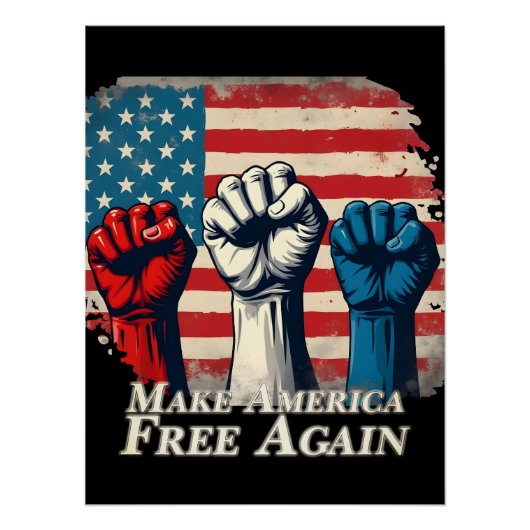 Make America Free Again Kunstwerk Perfect Poster (Voorkant)