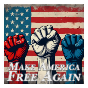 Make America Free Again Kunstwerk Perfect Poster