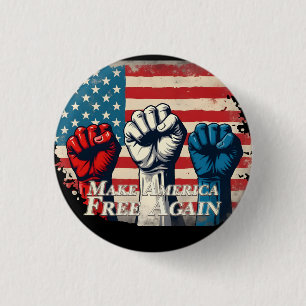 Make America Free Again Kunstwerk Ronde Button 3,2 Cm