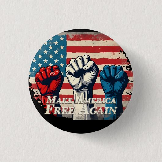Make America Free Again Kunstwerk Ronde Button 3,2 Cm (Voorkant)