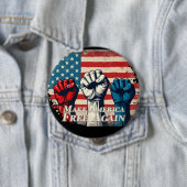 Make America Free Again Kunstwerk Ronde Button 4,0 Cm (In situ)