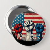 Make America Free Again Kunstwerk Ronde Button 4,0 Cm (Voorkant /achterkant)