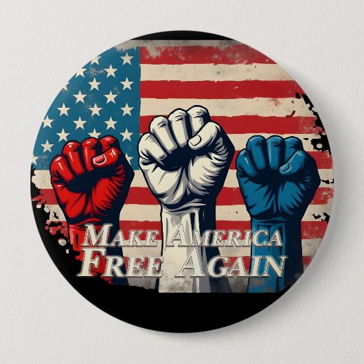 Make America Free Again Kunstwerk Ronde Button 4,0 Cm (Voorkant)