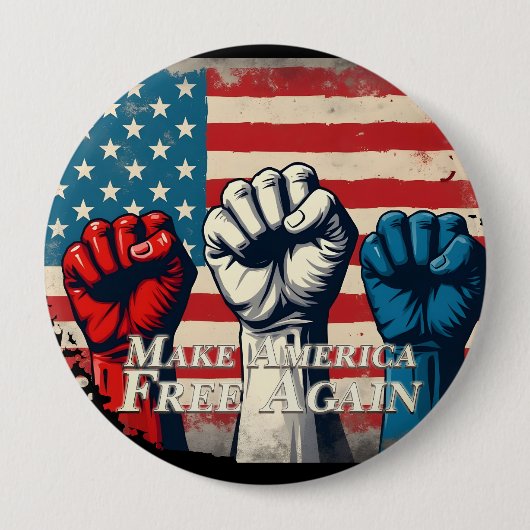 Make America Free Again Kunstwerk Ronde Button 4,0 Cm (Voorkant)
