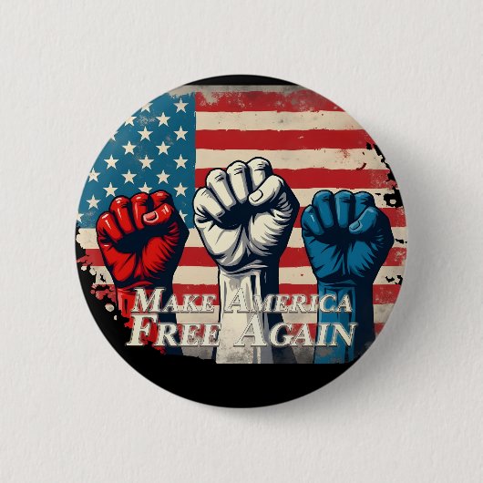 Make America Free Again Kunstwerk Ronde Button 5,7 Cm (Voorkant)