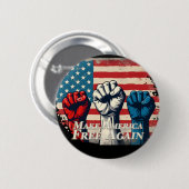 Make America Free Again Kunstwerk Ronde Button 5,7 Cm (Voorkant /achterkant)