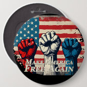 Make America Free Again Kunstwerk Ronde Button 6,0 Cm (Voorkant /achterkant)