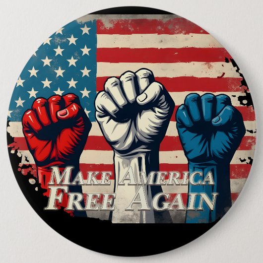 Make America Free Again Kunstwerk Ronde Button 6,0 Cm (Voorkant)