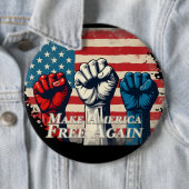 Make America Free Again Kunstwerk Ronde Button 6,0 Cm (In situ)