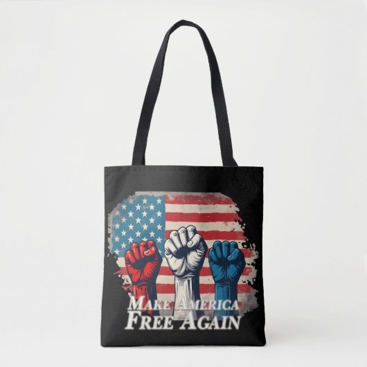Make America Free Again Kunstwerk Tote Bag (Voorkant)